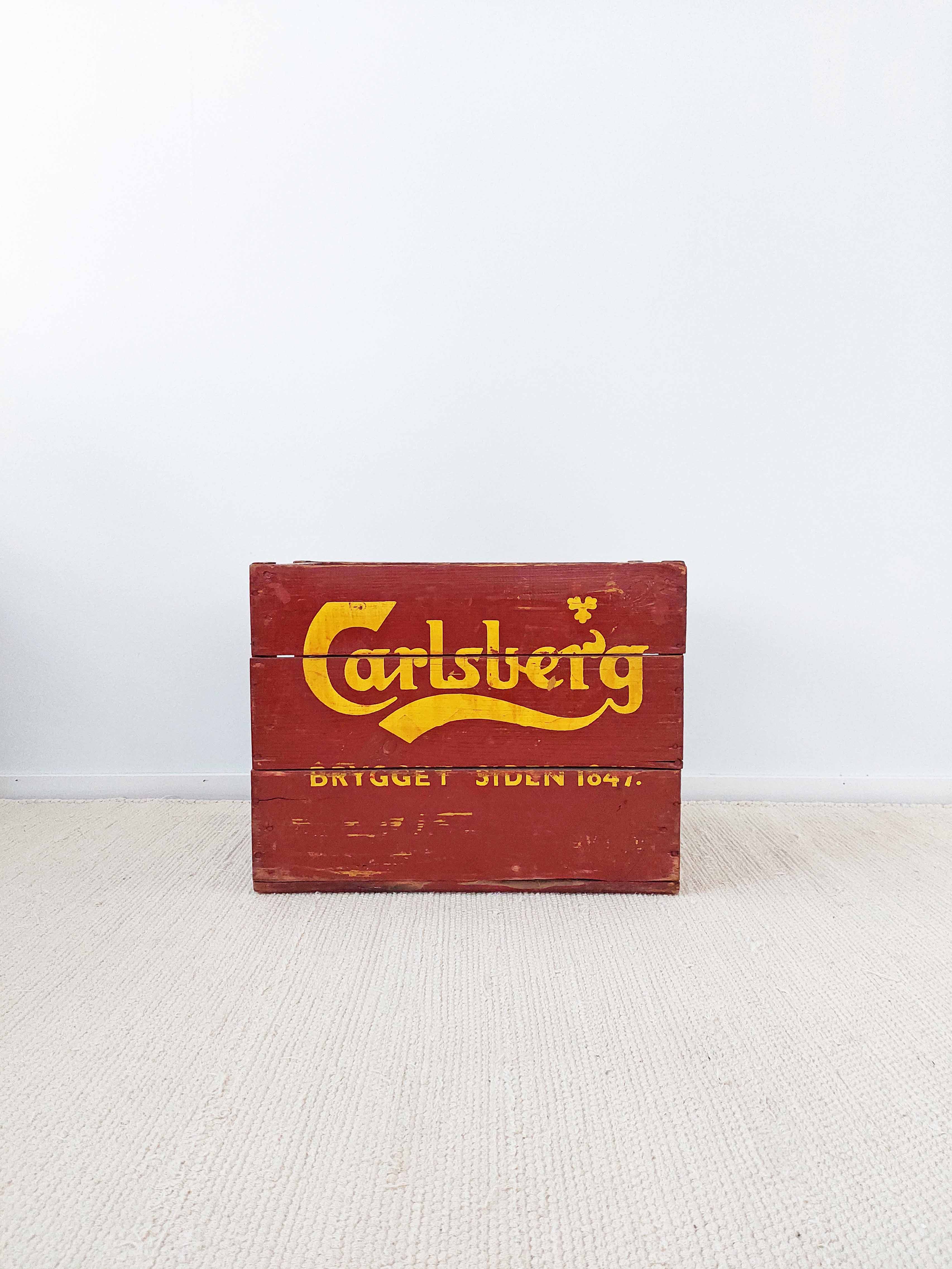 1920-luvun korkea Carlsberg olutlaatikko