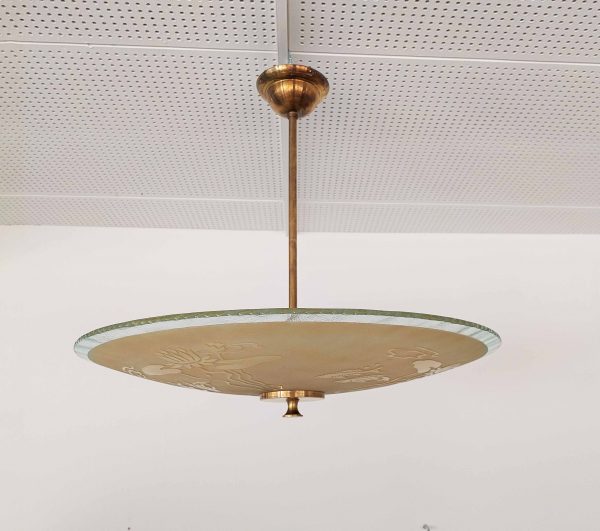 30-luvun lasi/messinki -plafondi